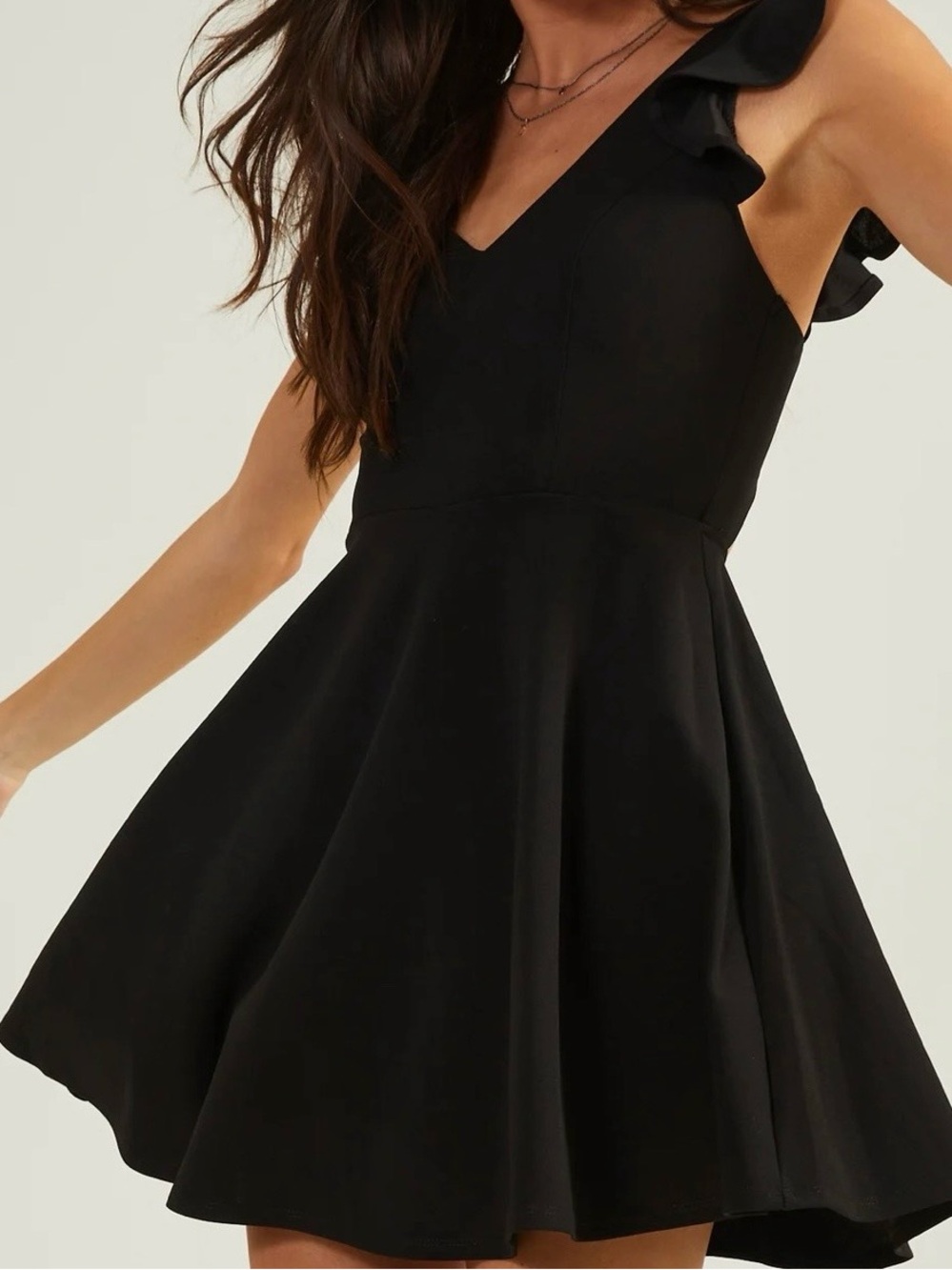 NEW Altar’d State Little Black Dress Flutter Sleeve Mini Dress Size XL NWT
